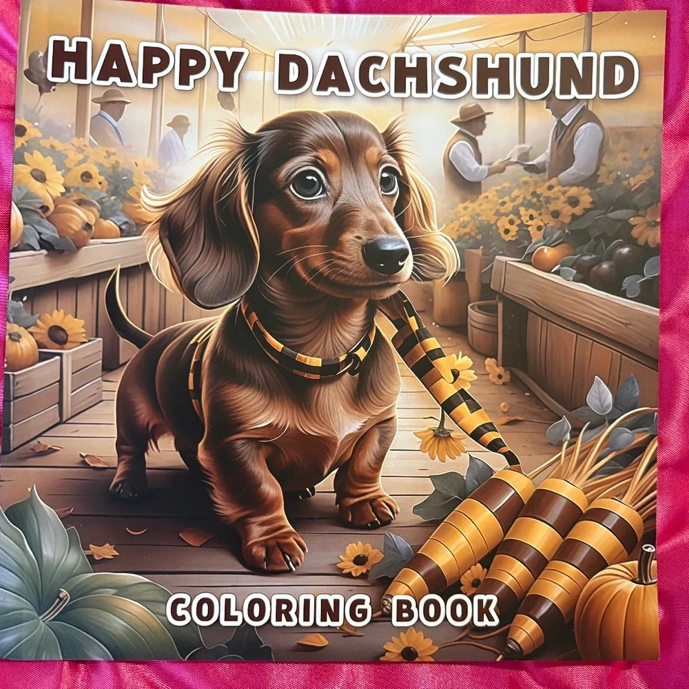 Dachshund Coloring Book | Cute Doxie Designs | Dog Lover Gift | NEW